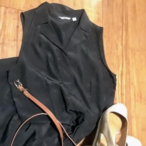 black button up dress